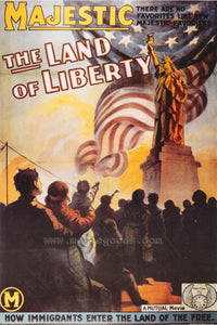 Land of Liberty Movie Poster Print showcasing patriotism and adventure.