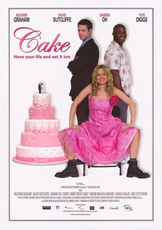 Cake Movie Poster Print featuring vibrant colors and cinematic design.