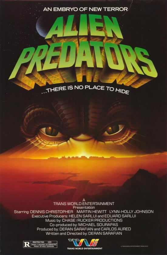 Alien Predator Movie Poster Print showcasing iconic sci-fi imagery.