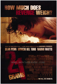 21 Grams Movie Poster Print featuring striking design and emotional themes.
