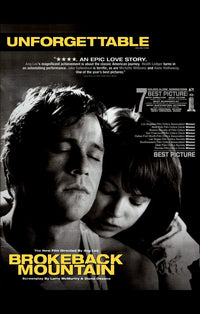 Brokeback Mountain Movie Poster Print featuring Ennis and Jack.