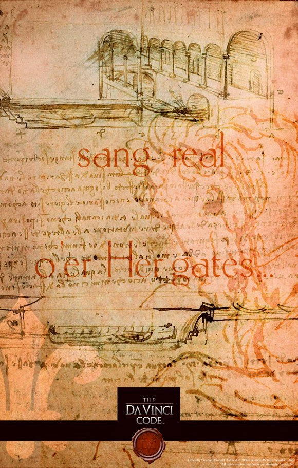The Da Vinci Code Movie Poster Print showcasing suspenseful imagery.