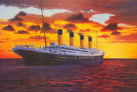 Titanic Movie Poster Print showcasing iconic imagery from the film.