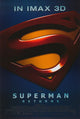 Superman Returns Movie Poster Print featuring iconic superhero imagery.