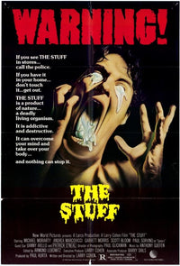 The Stuff movie poster print featuring iconic horror imagery.