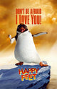 Happy Feet Movie Poster Print featuring animated penguins.