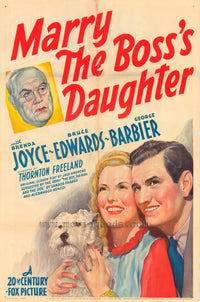 Marry the Boss's Daughter Movie Poster Print featuring vibrant imagery.
