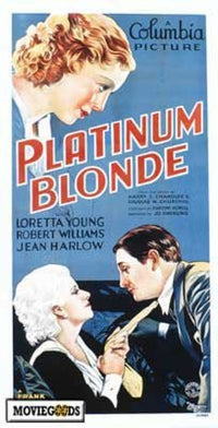 Platinum Blonde Movie Poster Print showcasing cinematic beauty