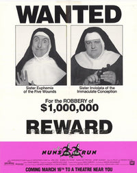 Nuns on the Run Movie Poster Print featuring iconic scenes from the film.