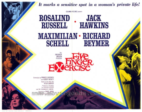 Five Finger Exercise Movie Poster Print on premium heavy stock paper.