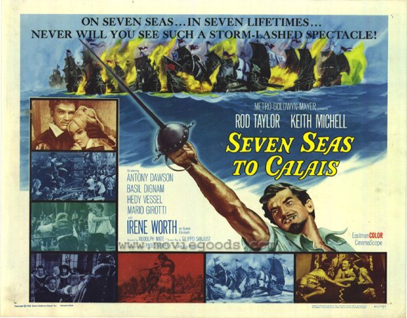 Seven Seas to Calais Movie Poster Print showcasing maritime adventure.