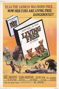 Living Free Movie Poster Print showcasing adventure and nostalgia.