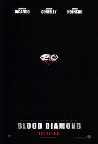 Blood Diamond Movie Poster Print featuring dramatic imagery and vibrant colors.