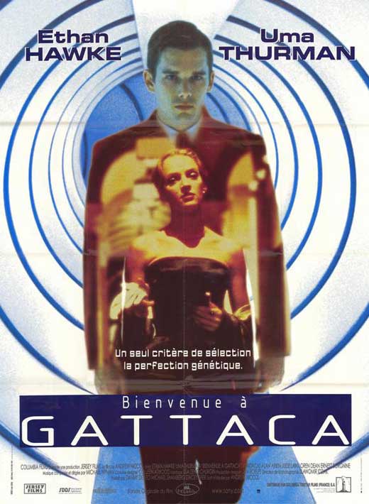 Gattaca Movie Poster Print featuring stunning sci-fi artwork.