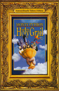 Monty Python and the Holy Grail Movie Poster Print showcasing classic comedy scenes.