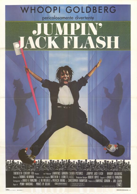 Jumpin Jack Flash Movie Poster Print featuring vibrant design