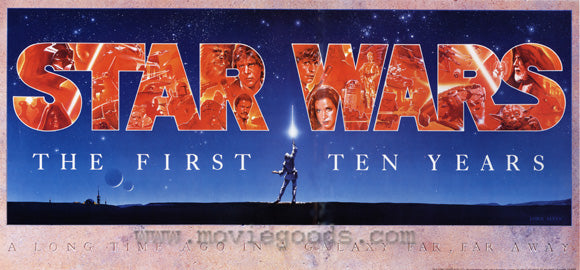Star Wars Movie Poster Print showcasing iconic sci-fi artwork.