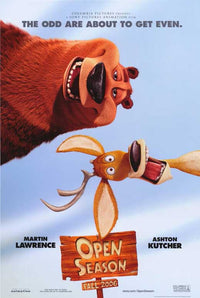 Open Season Movie Poster Print featuring colorful animated characters.
