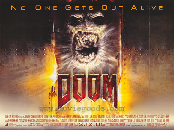 Doom Movie Poster Print featuring action-packed visuals