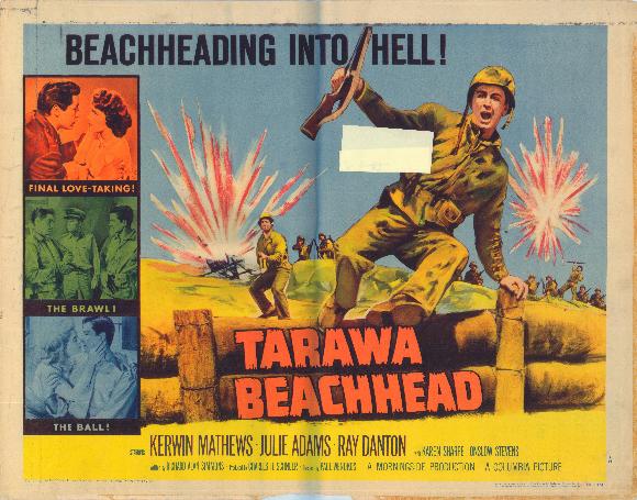 Tarawa Beachhead Movie Poster Print showcasing World War II battle scene.