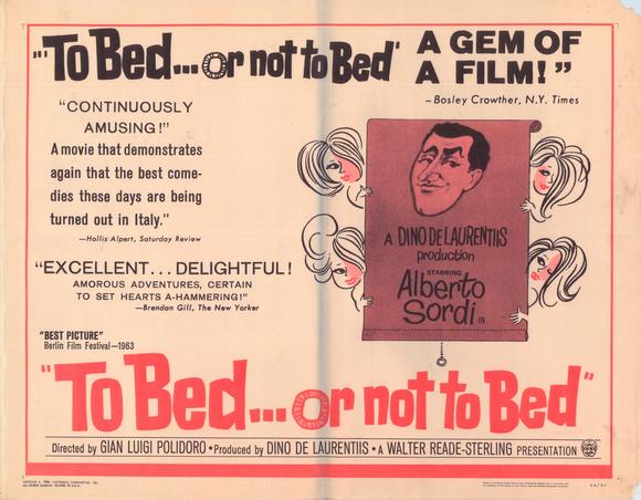 To Bed ...or Not to Bed Movie Poster Print showcasing whimsical art.