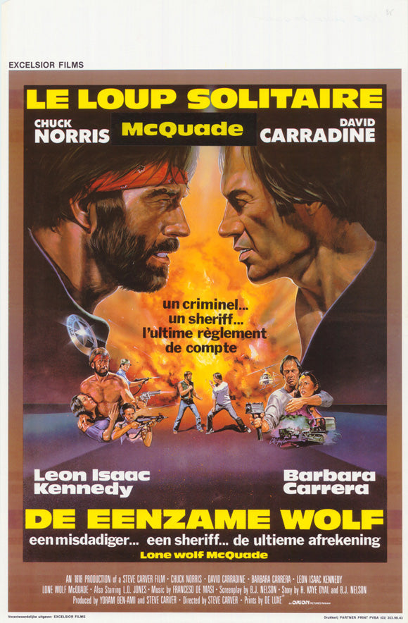 Lone Wolf McQuade Movie Poster Print showcasing vibrant colors and iconic imagery.