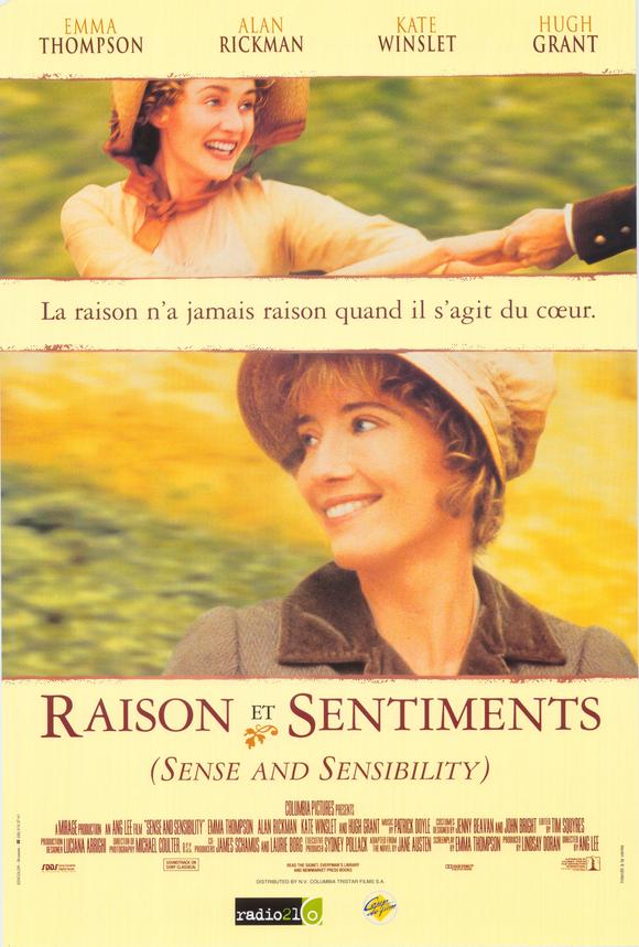 Sense and Sensibility Movie Poster Print featuring classic design.