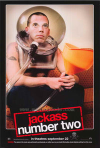Jackass: Number Two Movie Poster Print showcasing daring stunts and comedic moments.