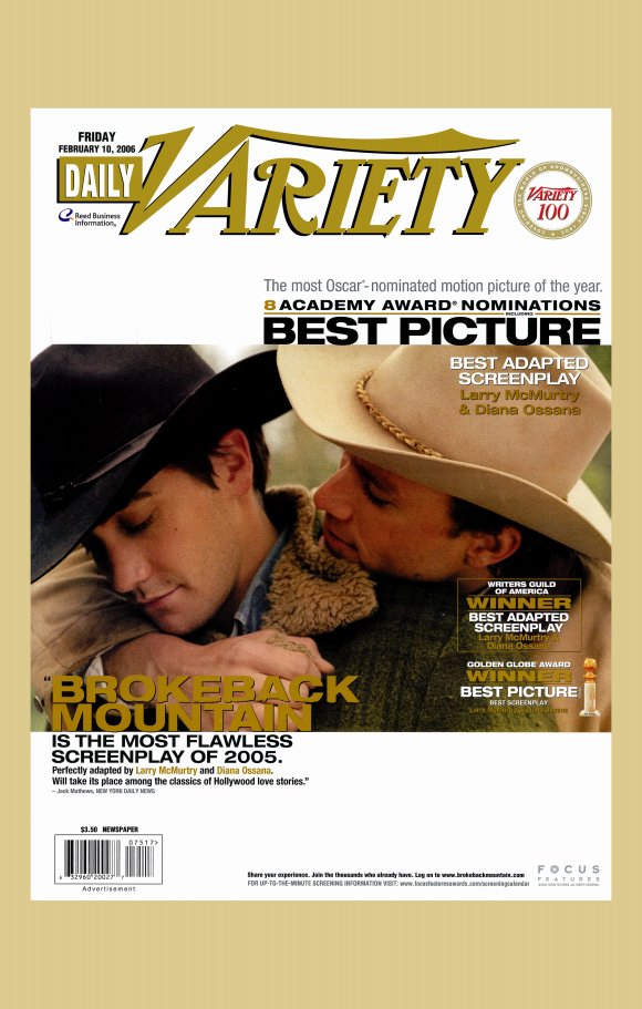Brokeback Mountain Movie Poster Print featuring iconic film artwork.