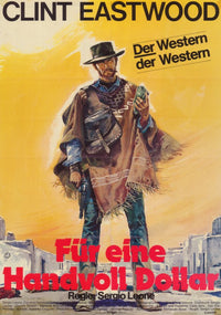 A Fistful of Dollars Movie Poster Print showcasing classic Western film art.