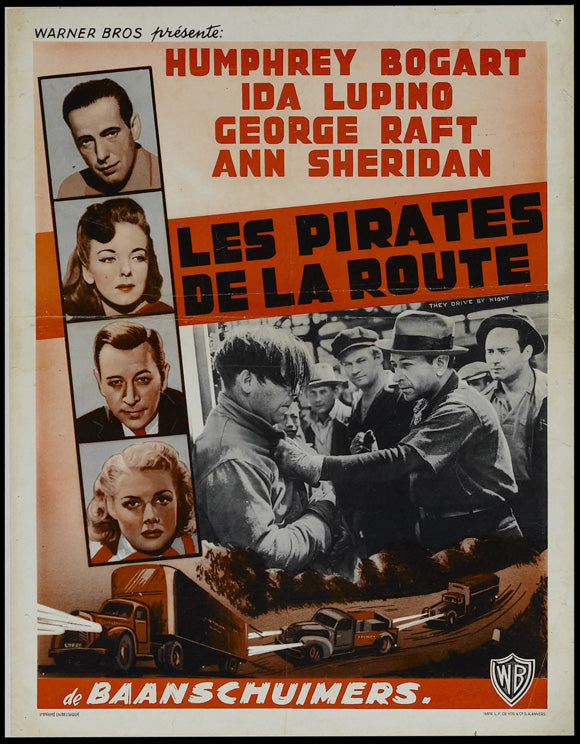 They Drive by Night Movie Poster Print showcasing classic cinema art