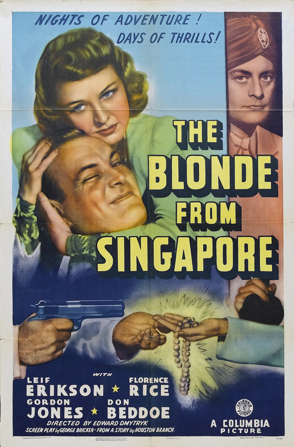 The Blonde from Singapore Movie Poster Print, vibrant and classic cinema artwork.