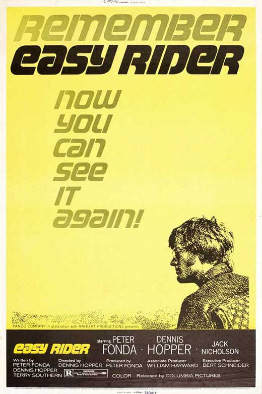 Easy Rider Movie Poster Print featuring iconic film imagery.