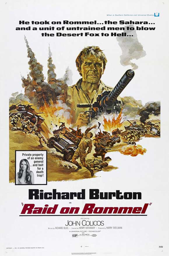 Raid on Rommel Movie Poster Print showcasing vintage film art.