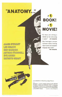 Anatomy of a Murder Movie Poster Print showcasing classic film art.