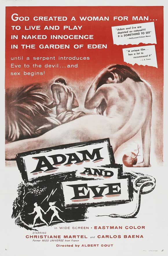 Adam and Eve Movie Poster Print showcasing classic film artwork.