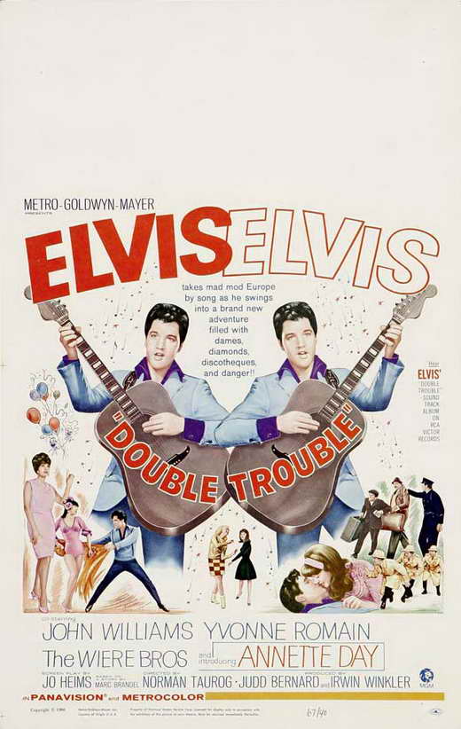 Double Trouble Movie Poster Print showcasing vibrant colors and classic film art.