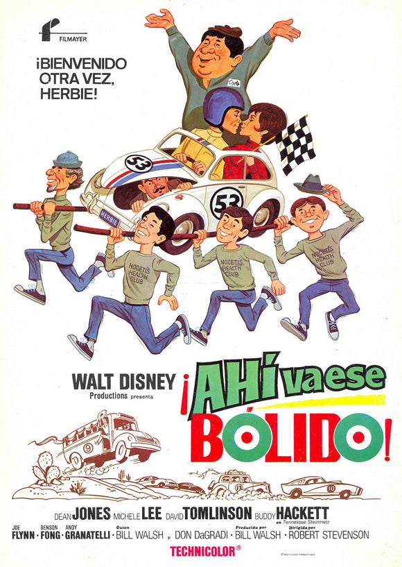 The Love Bug Movie Poster Print featuring Herbie from the Disney classic.