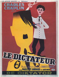 The Great Dictator Movie Poster Print featuring classic film artwork.