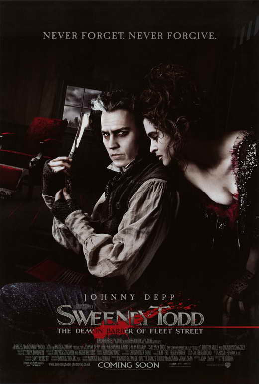 Sweeney Todd: The Demon Barber of Fleet Street Movie Poster Print 27x40