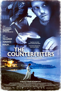 The Counterfeiters Movie Poster Print featuring dramatic design.