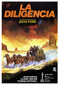 Stagecoach Movie Poster Print showcasing classic Western film art.