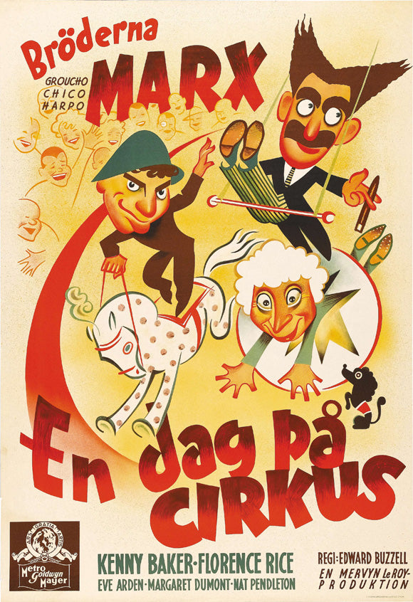 At the Circus Movie Poster Print featuring vibrant circus art