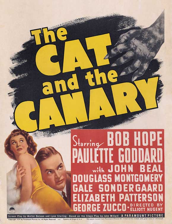 The Cat and the Canary Movie Poster Print showcasing classic cinema art
