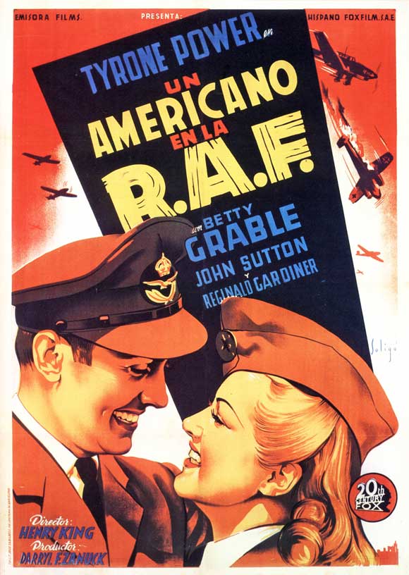 A Yank in the R.A.F. Movie Poster Print showcasing vintage film art.