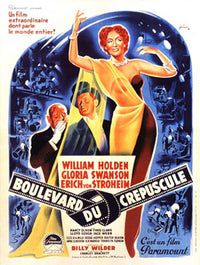 Sunset Boulevard Movie Poster Print, classic film art.