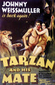 Tarzan and His Mate Movie Poster Print featuring classic jungle adventure art.