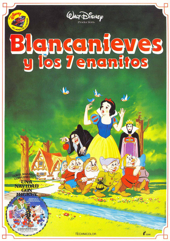 Snow White and the Seven Dwarfs Movie Poster Print showcasing Disney's beloved characters.