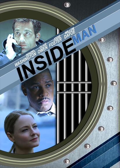 Inside Man Movie Poster Print featuring crime thriller artwork.