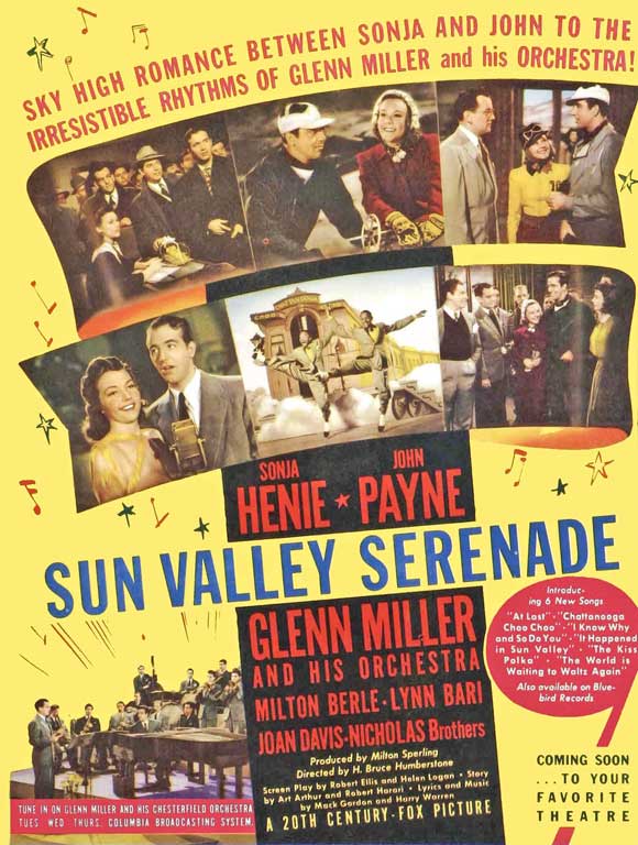 Sun Valley Serenade Movie Poster Print showcasing classic cinema art.